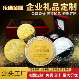 金属纪念币定制公司企业周年庆毕业旅游景区金银纪念章厂家定做
