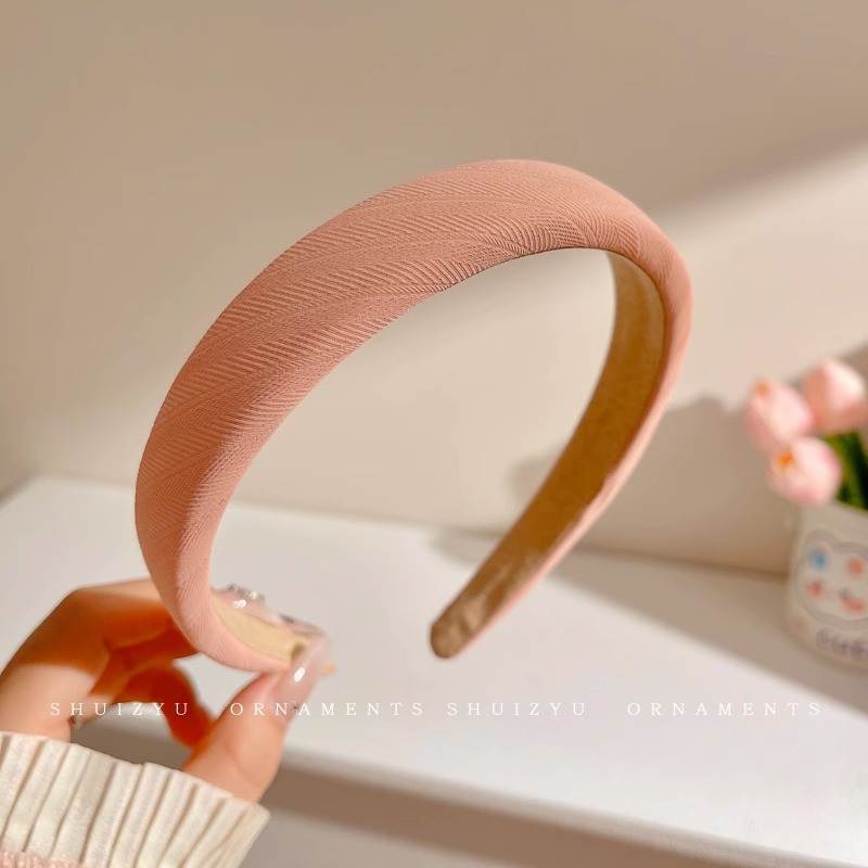 Diadema rosa para niñas 2025, nuevo accesorio para el cabello, diadema ancha para lavarse la cara, diadema de corona alta, accesorio para el cabello de celebridad de internet.