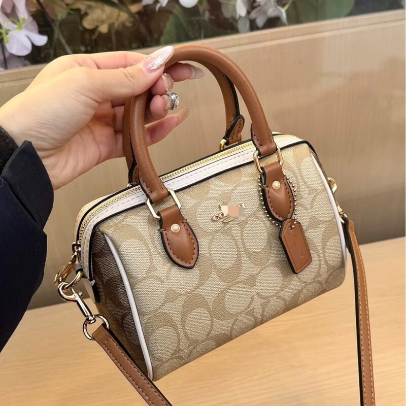 Koujia High-Quality Rowan18 Boston Pillow Bag Mini Classic Monogram Handbag Versatile Crossbody Women's Bag Koujia High-Quality Rowan18 Boston Pillow Bag Mini Classic Monogram Handbag Versatile Crossbody Women's Bag