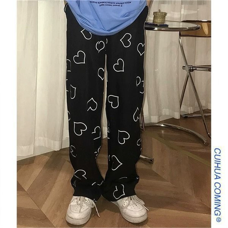 Осенний тонкий драпированный наряд в стиле соли, ледяной шелк, черные прямые широкие брюки, свободные повседневные женские модные тенденции