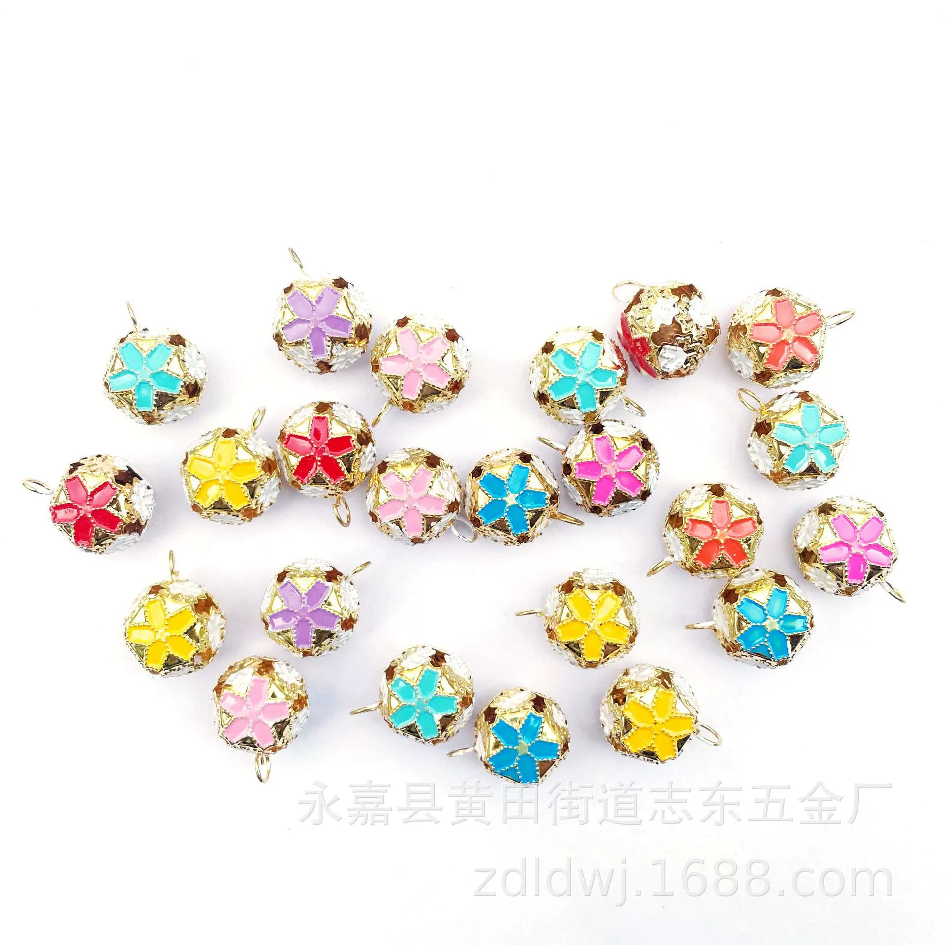 18 мм перегородчатая цветочный шар колокол живопись краска цвет полый колокол DIY Ювелирные изделия подбор цветов номер полная оптовая продажа