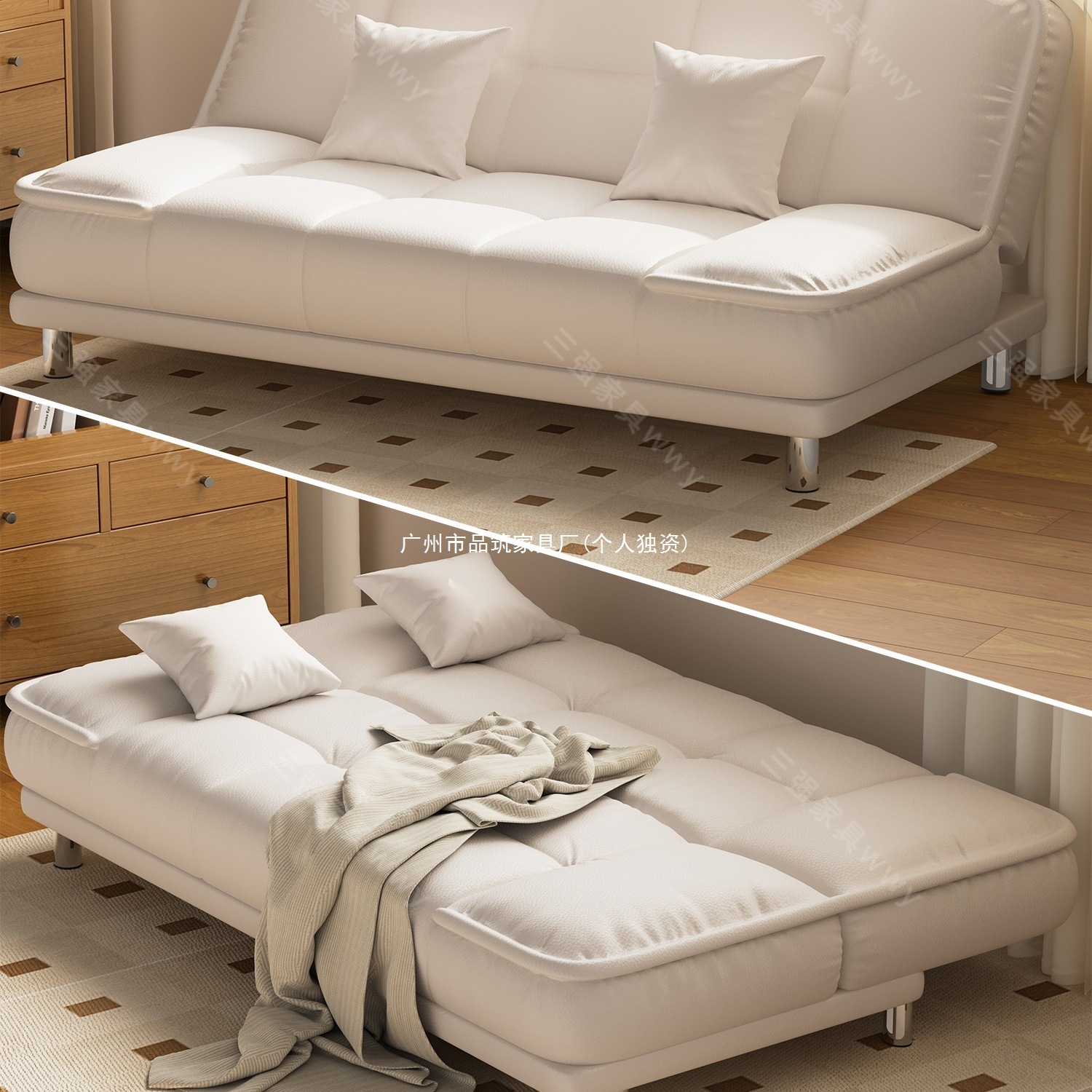 Living Room Sofa Bed Foldableing Dual-Purpose 2025 New Small Apartment Single Foldableing Bed Balcony Integrated Tatami Lounge Chair