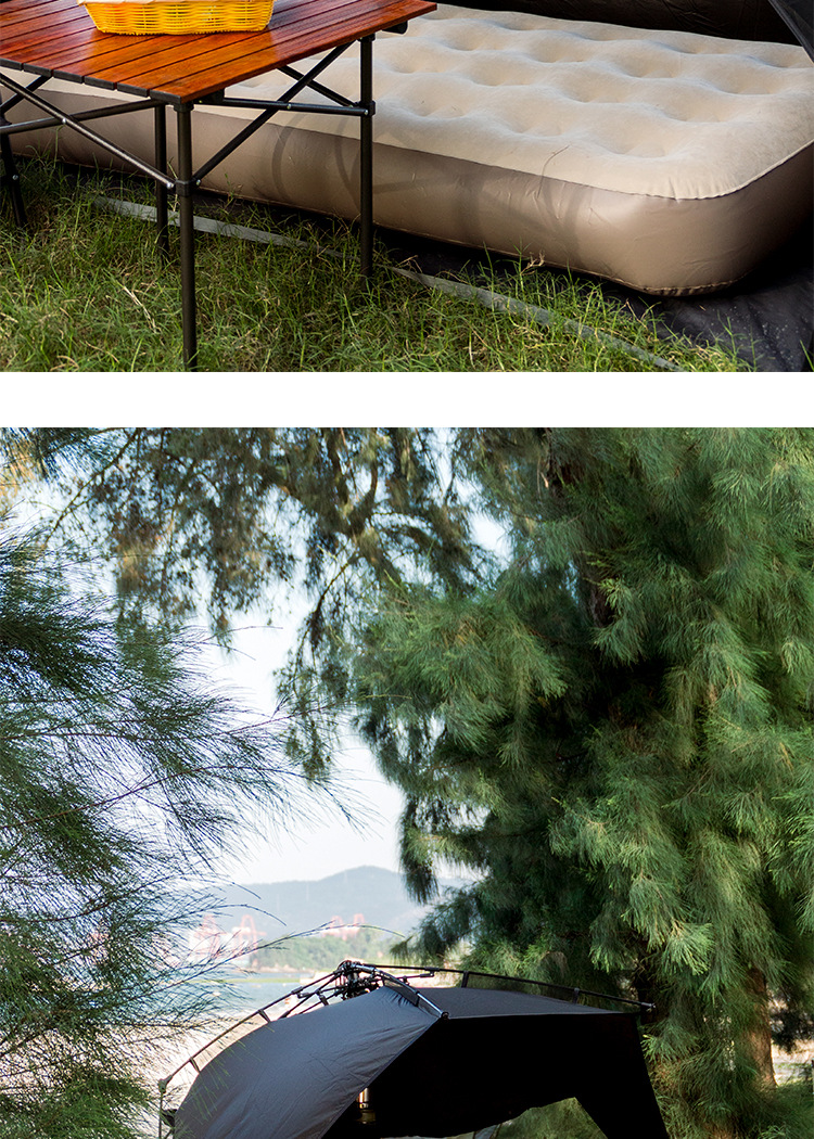 Outdoor Tent Canopy Integrated Black Coating Sun Protection Automatic Quick-Open Folding Portable Camping Tent Without Sunshade