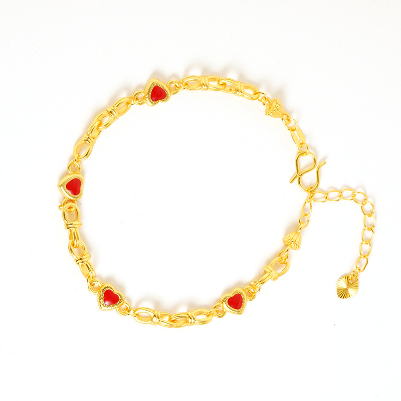 Vietnam Sha Jin lujo ligero goteo de aceite amor pulsera de alta calidad nicho femenino no se desvanece joyería suministro transfronterizo