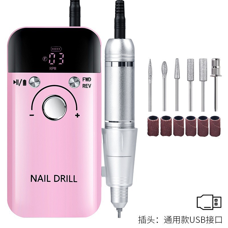 Nueva máquina de pulir uñas transfronteriza eliminación de uñas pulido piel muerta amoladora de uñas profesional pluma recargable máquina de pulir al por mayor