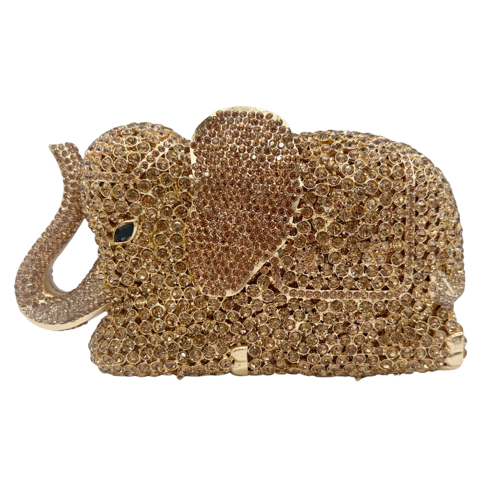 Bolsa de cena de metal europeo y americano, bolsa de cena de diamantes, bolsa de banquete, bolsa de mujer, verde dorado.