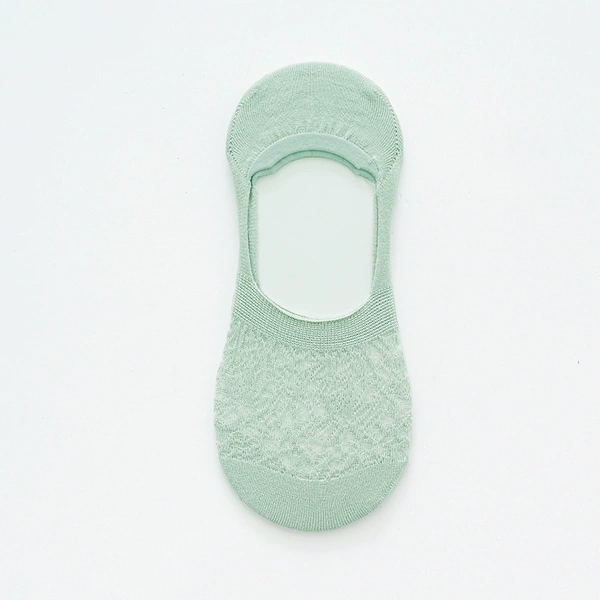Lace women's boat socks (light green)
