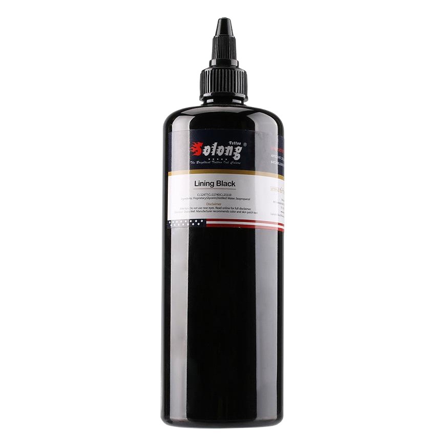 Pigmento de tatuaje solong 360ml botella grande pigmento de tatuaje negro tinta de tatuaje pigmento de tatuaje suministro transfronterizo