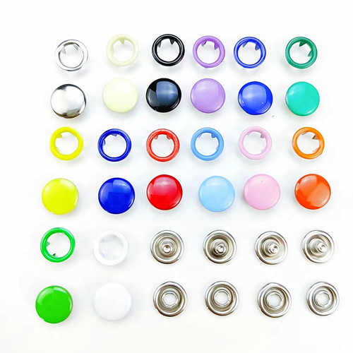 9.5MM stainless steel colorful five-prong buckle baby clothes button underwear button metal snap button four-way snap button