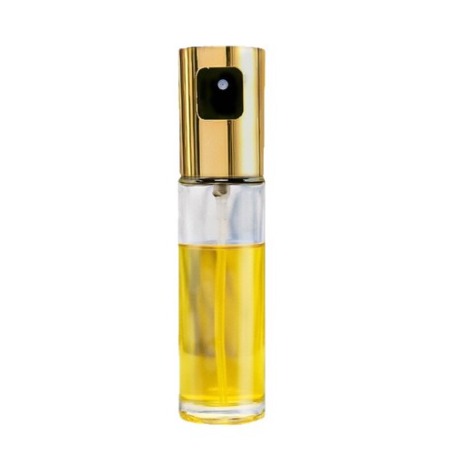 Push type oil spray pot Household oil spray bottle without hanging oil spray bottle barbecue sealing atomizing thickening kitchen supplies glass oil pot
