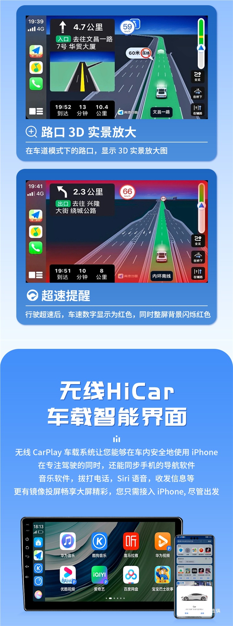 Junyong Wireless Carplay Box Is Suitable for Byd Android Car Interconnection Huawei Hicar Car Machine Model Peihui