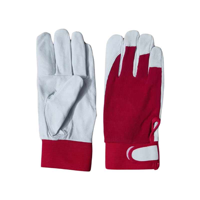 Guantes de piel de oveja de protección aislamiento térmico de protección laboral resistente al desgaste antideslizante de manejo guantes de soldadura resistentes a altas temperaturas cortos