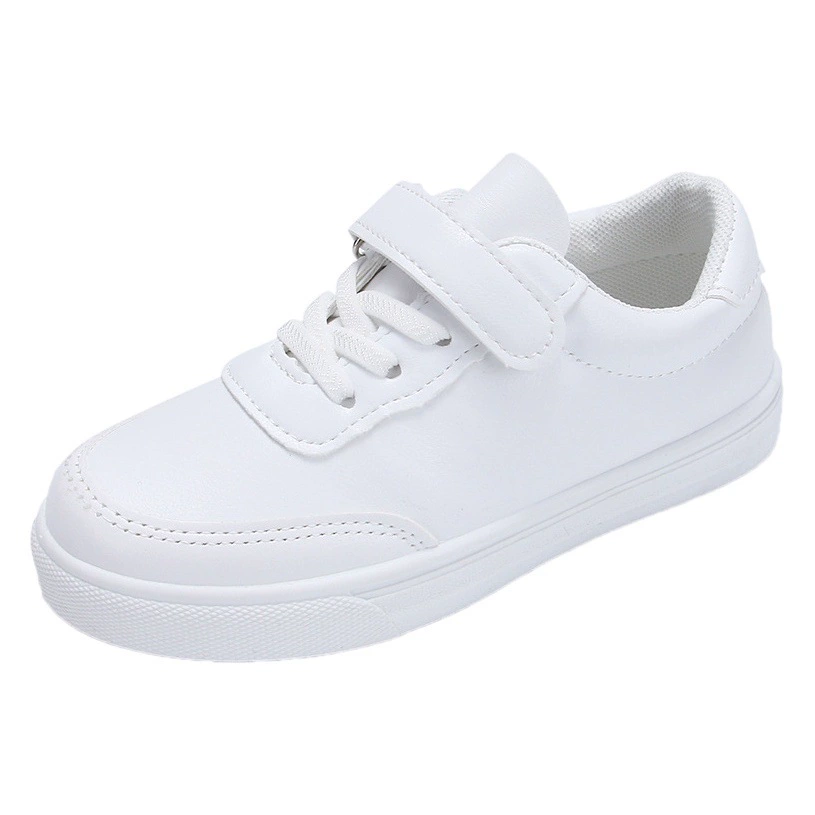 Студенческие белые туфли, кроссовки на мягкой подошве для мальчиков и девочек, весенне-осенние новые детские туфли для выступлений, универсальная водонепроницаемая спортивная обувь для детей