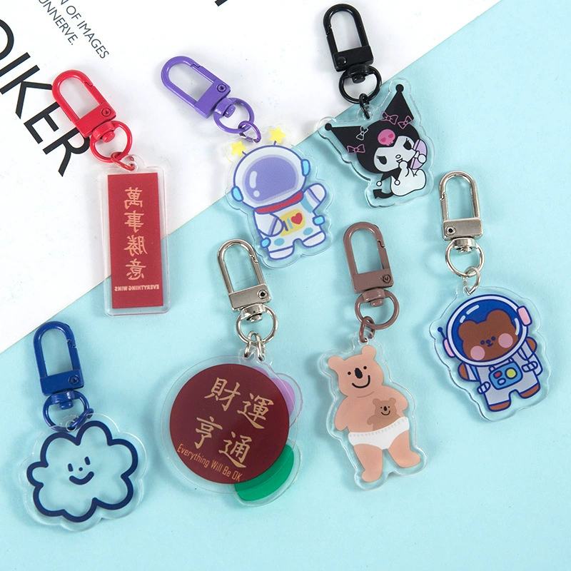 Acrylic keychain, cartoon baby rocker, pendant for keys, custom-made, wholesale