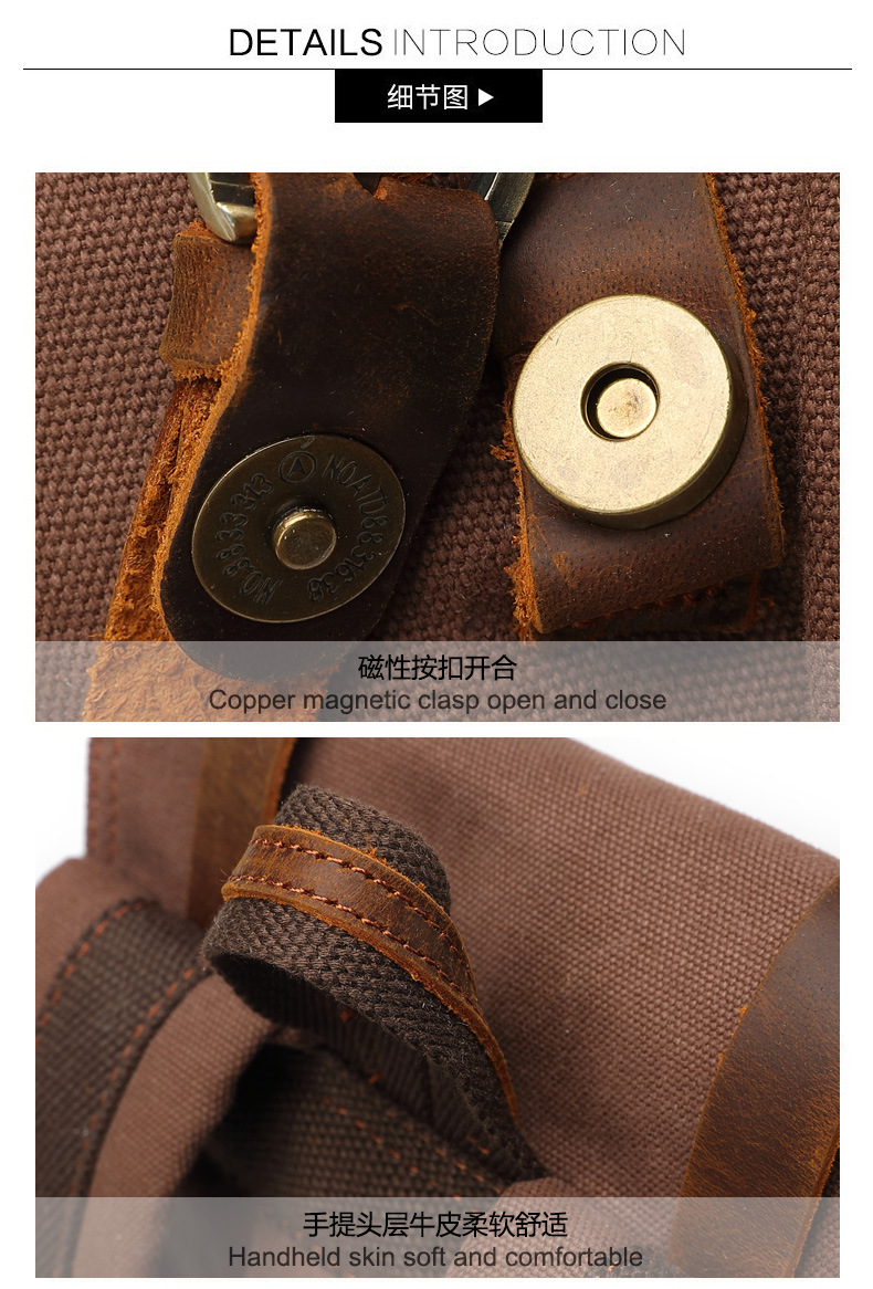 Amazon Best-Selling Vintage Double Shoulder Backpack Men's Laptop Travel Bag Trendy Fashion Unisex Backpack In Stock