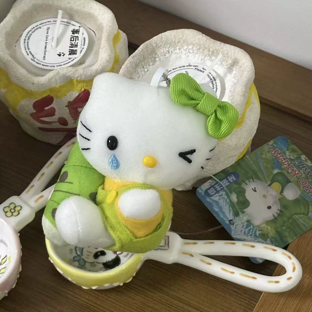 Плюшевый брелок-подвеска Hello Kitty, милый кукольный брелок для сумки, 11 см, легкий и прочный