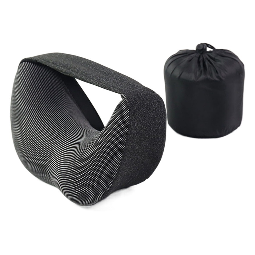 Nueva bufanda transfronteriza en forma de U almohada máscara de ojo espacio memoria espuma cuello almohada almacenamiento ajuste lento rebote memoria almohada de espuma