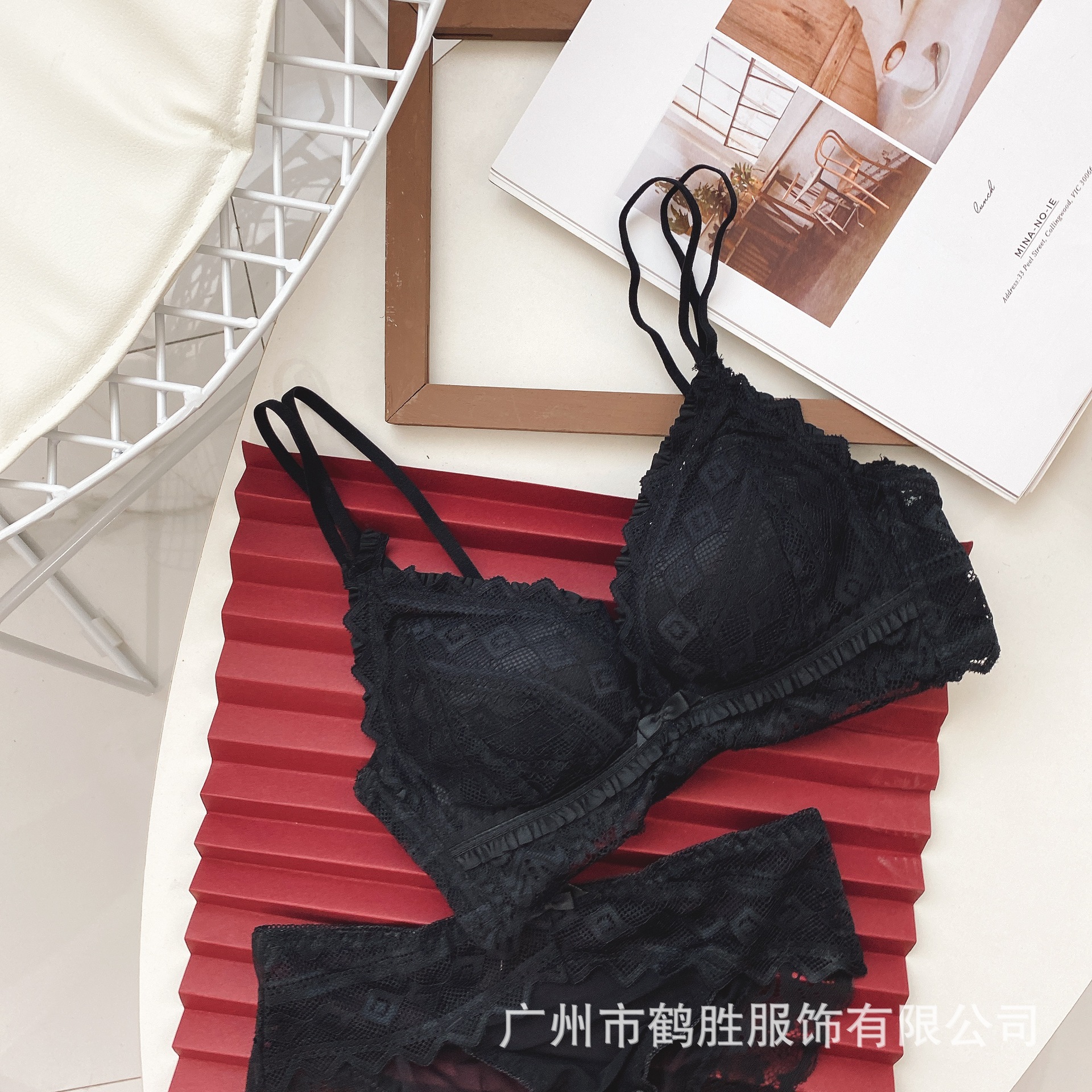 Ventas directas de fábrica Comercio electrónico transfronterizo Sudeste de Asia Vietnam Tailandia Lace de mujer delgado pecho pequeño recogido sujetador Tovin image 6