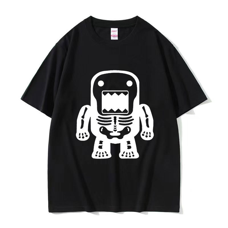 Domo Kun Funny Meme T-Shirt Men's Vintage Fashion O-Neck Sho