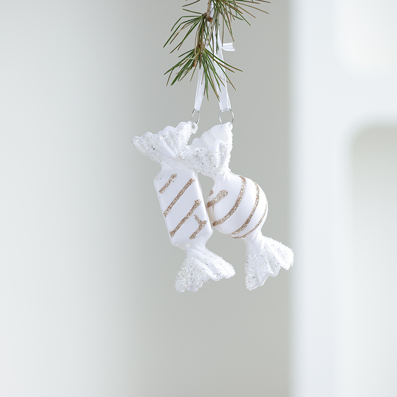 Buscando madera producto transfronterizo nuevo caramelo blanco de Navidad copo de nieve torre mariposa colgante de acrílico colgante de acrílico colgante de acrílico