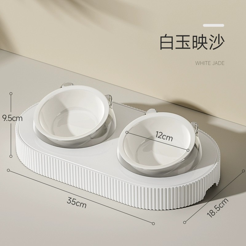 리틀 헤라클레스 캣 볼 세라믹 더블 볼 [화이트]