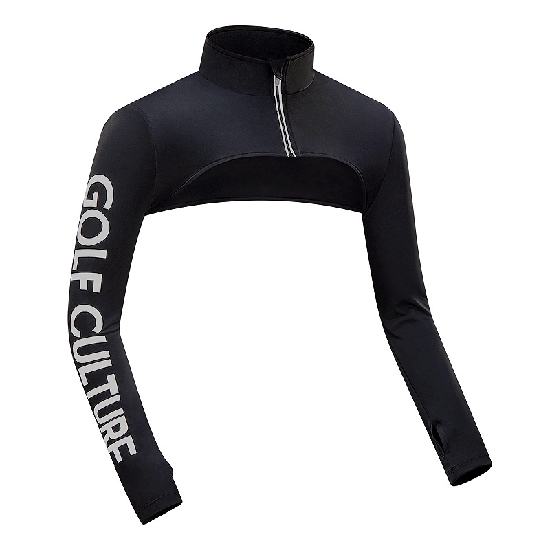Golf Sun Protection Shawl Sleeve Yoga Riding Quick-drying Sun Protection Clothing Shawl Stand Collar UV Protection Long Sleeve Women's Clothing