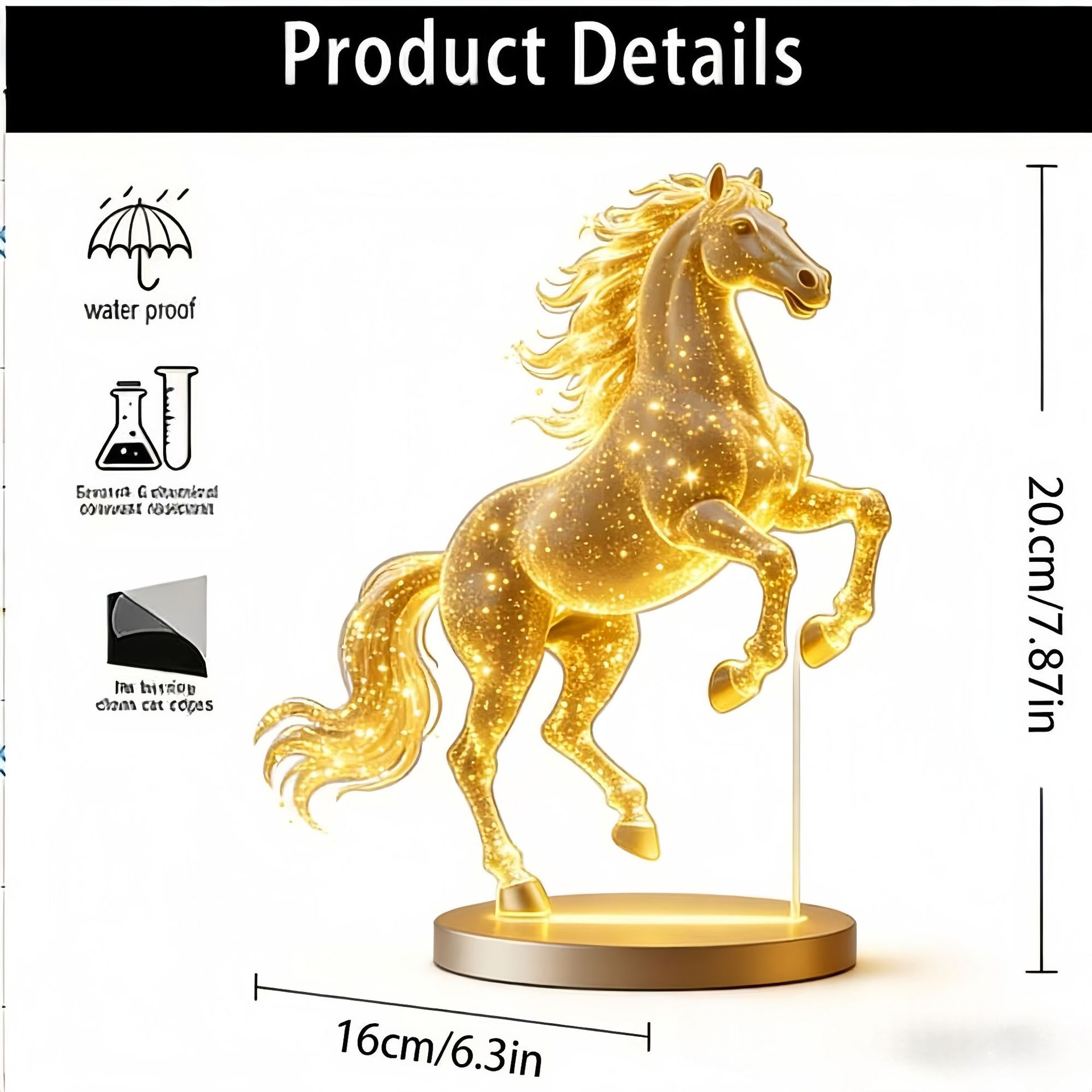 Colgante transfronterizo nuevo año del caballo 2026 acrílico 2D decoración de escritorio para el hogar decoración de la sala de estar decoración de vacaciones del dormitorio