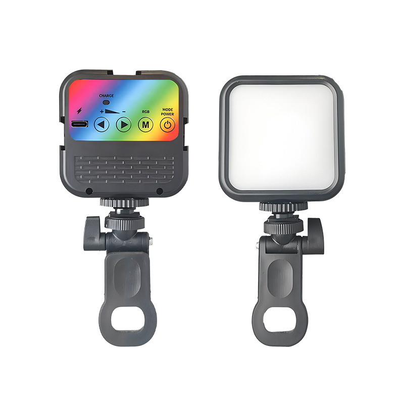 Mini luz de relleno de carga compacta, soporte de disparo para teléfono móvil, luz de relleno de video corto, luz de tofu en vivo selfie
