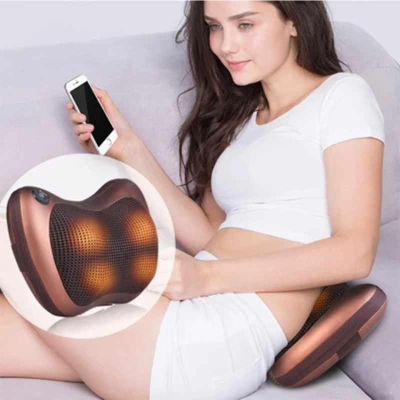 Amazon asiento transfronterizo almohada de masaje de columna cervical al por mayor multifuncional vehículo de hombro casero cuello cintura masajeador abdominal image 4