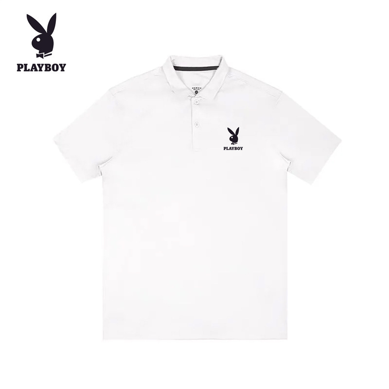 Playboy Sports Quick-Drying Polo Shirt Fitness Training Breathable Lapel Short-Sleeved T-Shirt for Men and Women Pure Color New Style