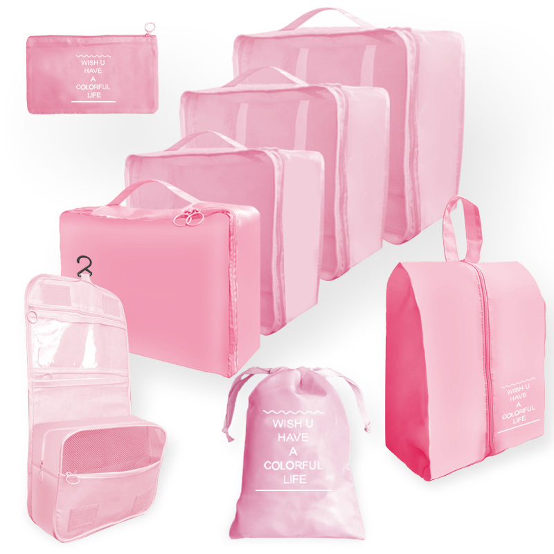 Bolsa de almacenamiento de viaje traje de seis piezas de siete piezas de ocho piezas plegable bolsa de lavado bolsa de almacenamiento de ropa bolsa de viaje con cordón
