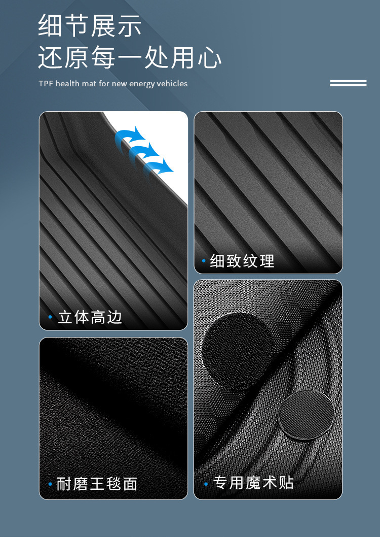 Suitable for the New Version of Tesla Model Yl/Y/3 Special Car Tpe Floor Mats Front and Rear Trunk Mats