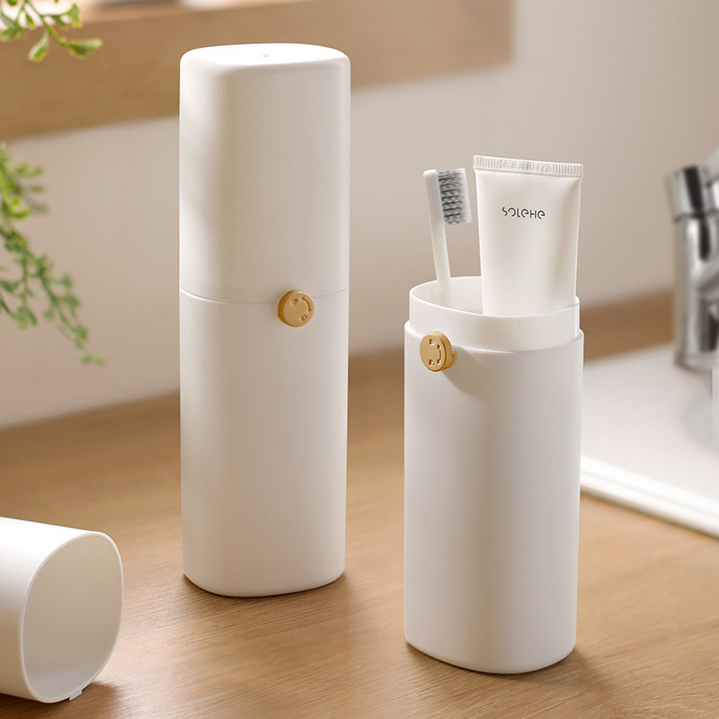 Taza de lavado de viaje portátil y compacta cepillo de dientes taza de lavado bucal pareja simple caja de cepillo de dientes viaje de negocios conjunto de lavado