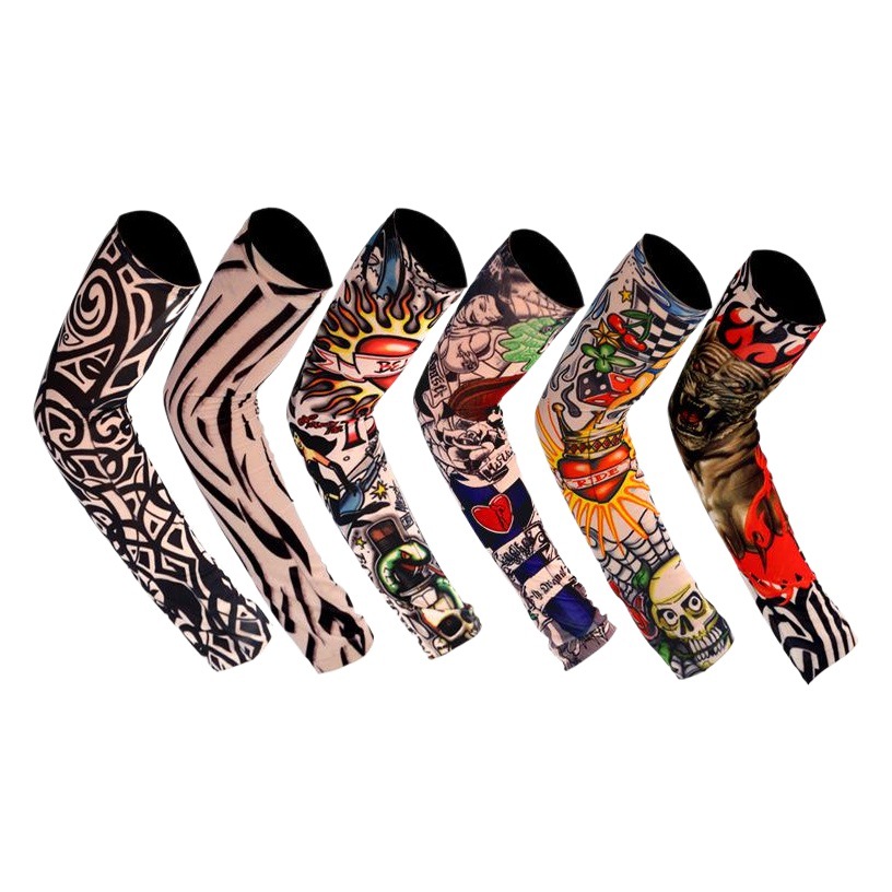 in stock Seamless Thickened Printed Sunscreen Sleeves Combination Personalized Tattoo Sleeves Sunscreen Sleeves Tattoo Sleeves Wholesale