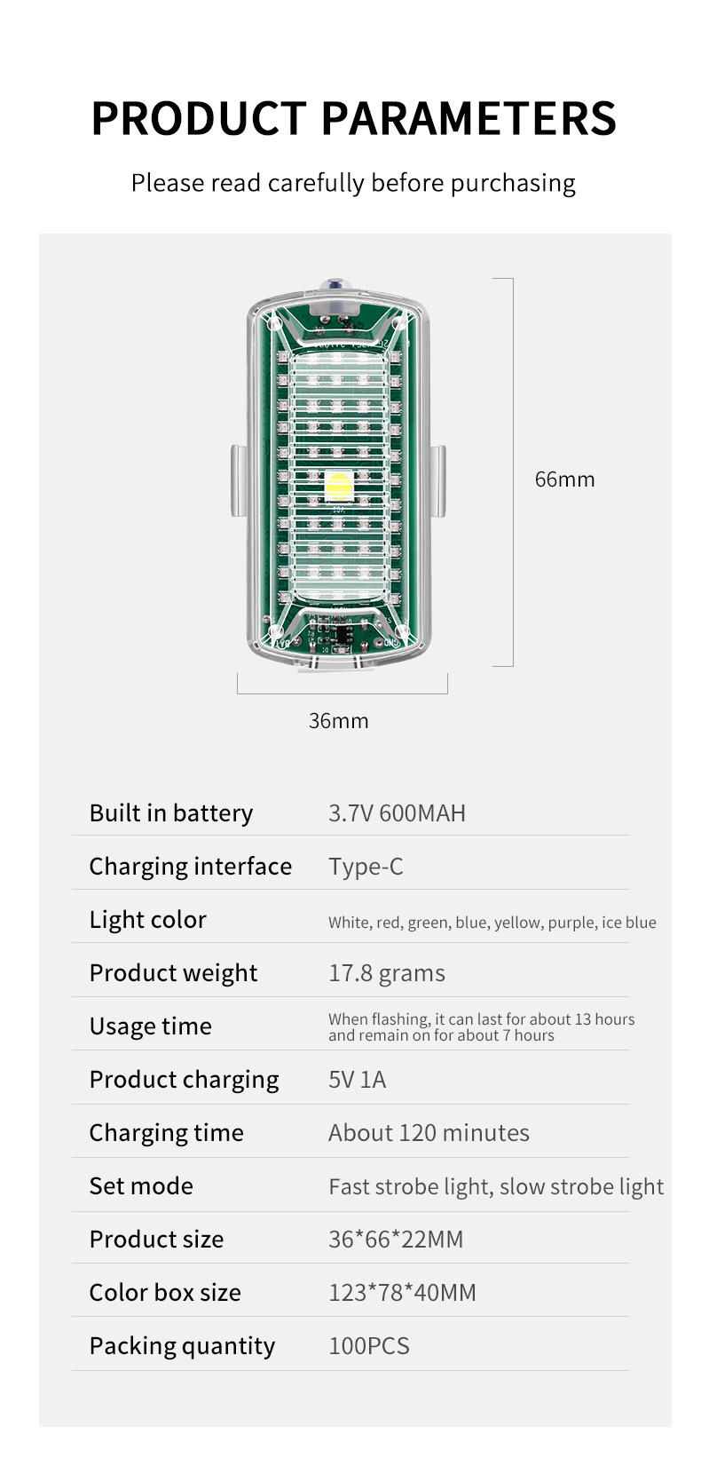 M6S large-capacity car, motorcycle, electric vehicle, aircraft light, modified drone flash light, outdoor warning light