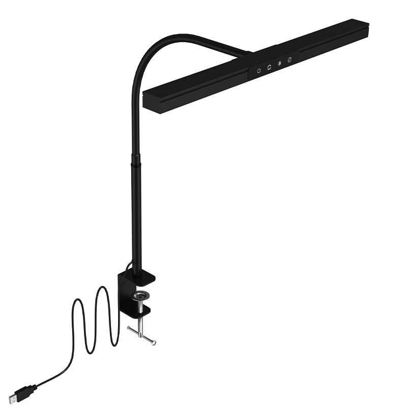 Lámpara de mesa de protección para los ojos LED T-clip Ajuste de color de tres engranajes atenuación de cinco engranajes lámpara de mesa táctil estudiante lectura lámpara de protección para los ojos
