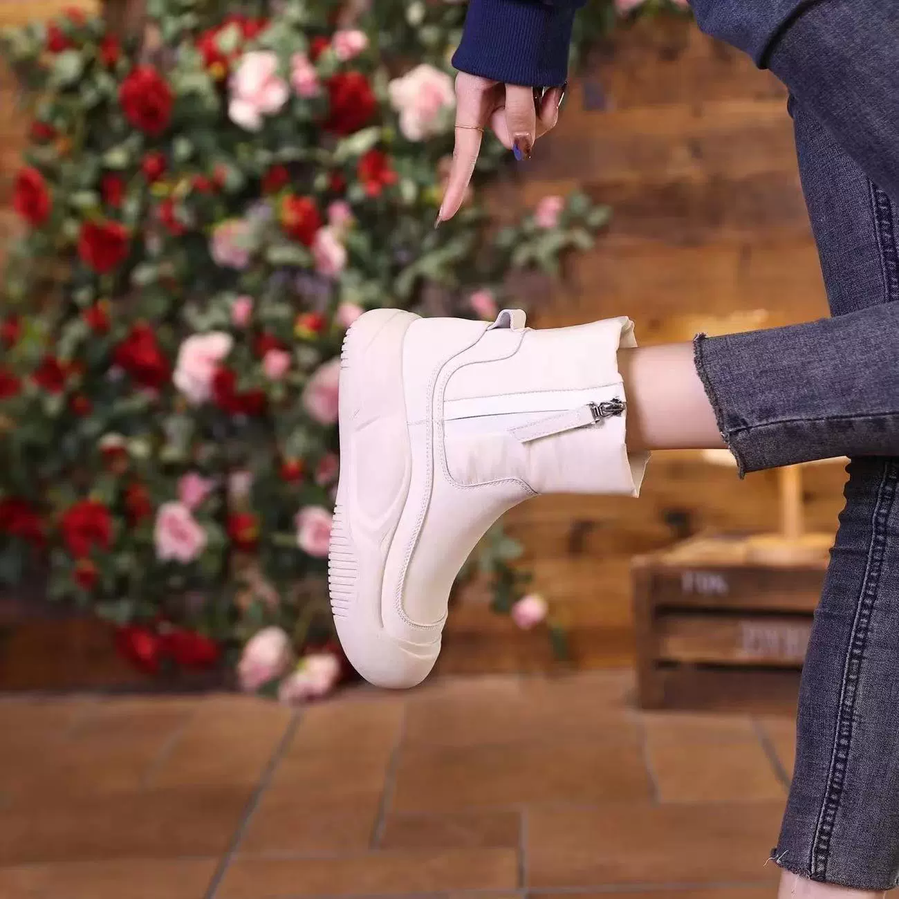 Зимние высокие ботинки (Martens)‑анкл, спортивный стиль, тёплая повседневная модель, 36–41