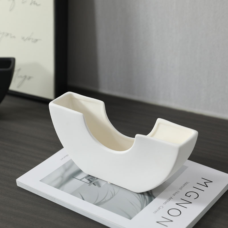 Decoración floral para la sala de estar decorativa japonesa moderna minimalista para el hogar creativa en blanco y negro vasijas de cerámica china