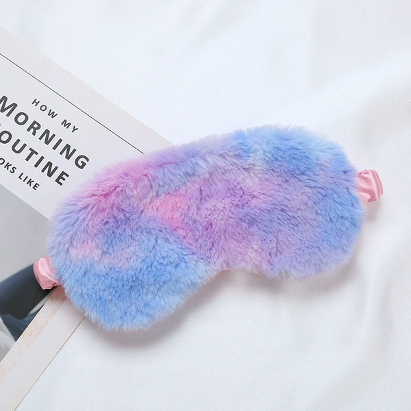 15# blue tie-dye plush eye mask