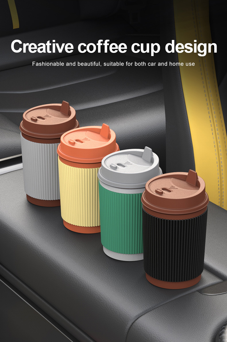 Car Ashtray with Light, One-Click Opening Lid, Luminous Alloy Liner Ashtray, Coffee Cup Beverage Led
