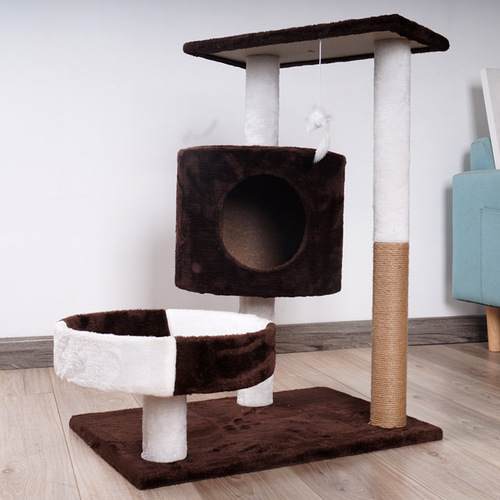 Wholesale toy cat small cat climbing frame cat scratching board cat scratching post cat nest cat tree integrated