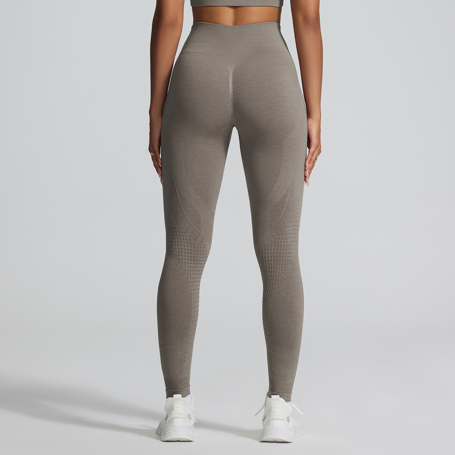 Amazonas catiónico ultra suave sensación sin pellizco de mujer apretado caderas de belleza Jacquard nueve pantalones de gimnasio