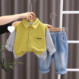 一两岁男童春秋装0男孩小孩子两件3套装4儿童装5春天衣服1宝宝2潮