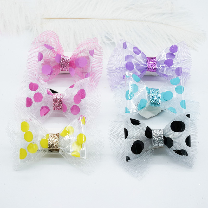 欧根纱蝴蝶结布贴衣服帽头饰发夹配件PU蝴蝶结补丁贴DIY辅料批发