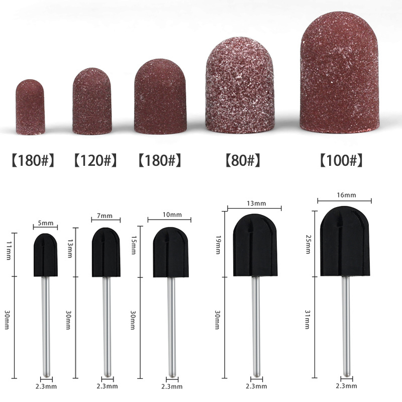 Alta calidad de la tapa de arena de uñas broca para eliminar la piel muerta callo de cuidado de los pies gorra de hilo golpear herramientas de accesorios de molino eléctrico