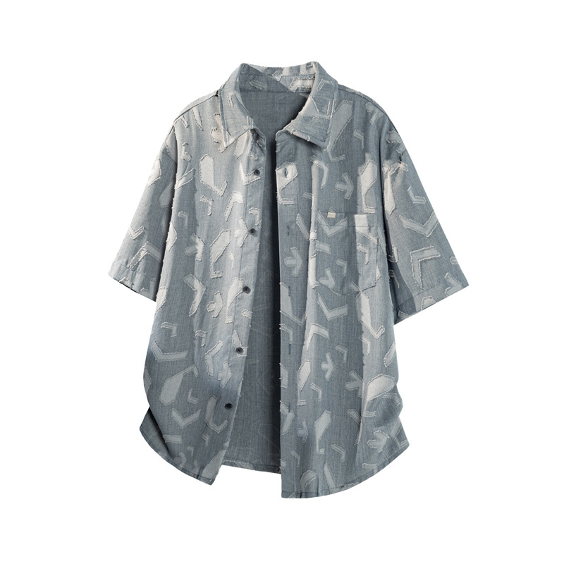 2026 Summer New Arrival Hong Kong Oversized American Style Unique Short Sleeve Shirt M-5X HC26217-TeP30_voghion.com