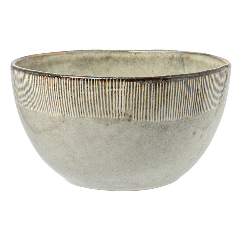 Retro líneas dibujadas a mano de cerámica cuencos profundos cuencos de frutas caseras cuencos de pescado enchufe cuencos de gran capacidad cuencos de sopa cuencos de cubiertos