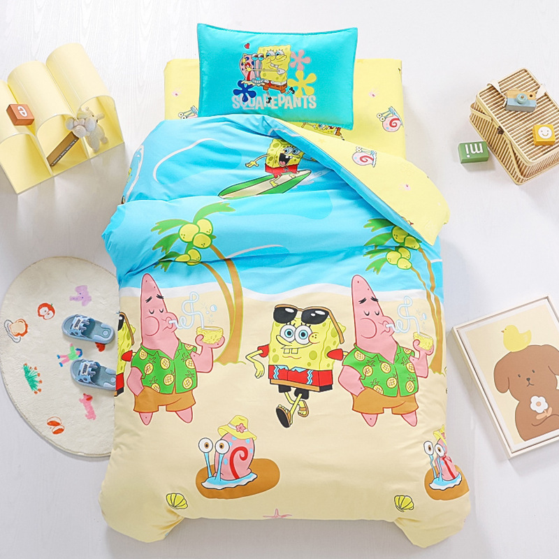 Jardín de infantes edredón de tres piezas de algodón para niños sábanas de bebé siesta de edredón de invierno en el jardín de seis piezas de conjunto