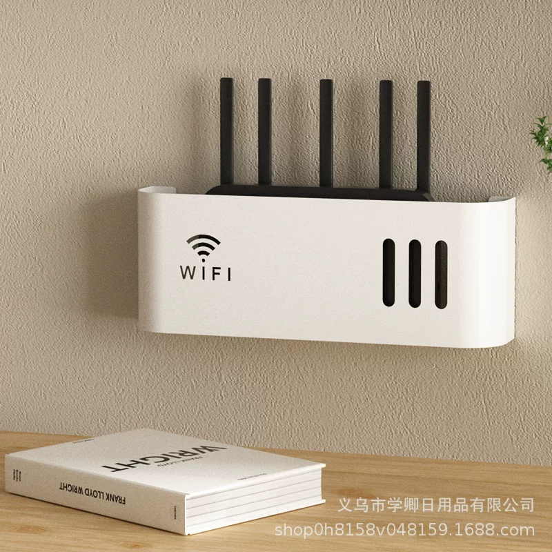 Router storage box, rack, bracket, set-top box, computer wifi socket, wall-mounted wire arrangement