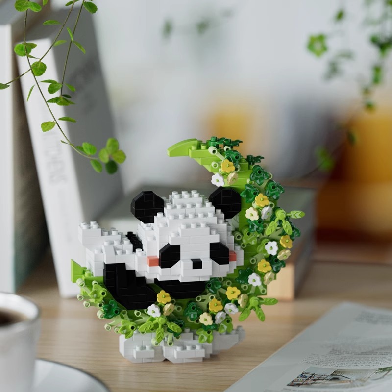 Cubierta de polvo, bloques de construcción, flores, compatible con Lego en maceta, flores de hibisco, juguetes de ensamblaje para niños, venta al por mayor transfronteriza de San Valentín